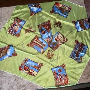 Stunning Capri Italy 🇮🇹 Scarf with Different places of Capri on it! 30x30 in